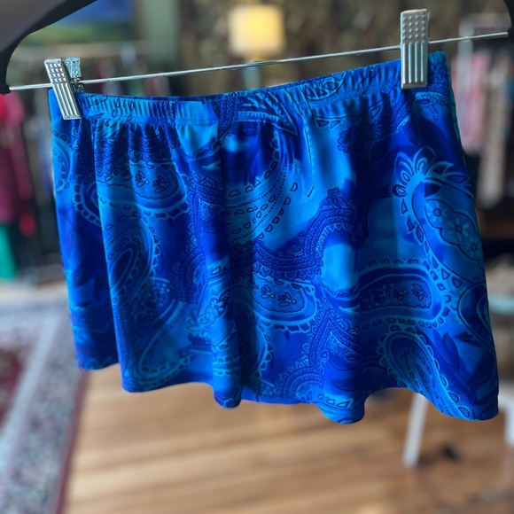 Vintage 90’s Blue Paisley “Christina” Two-Piece Swimsuit, Small - Picture 10 of 11